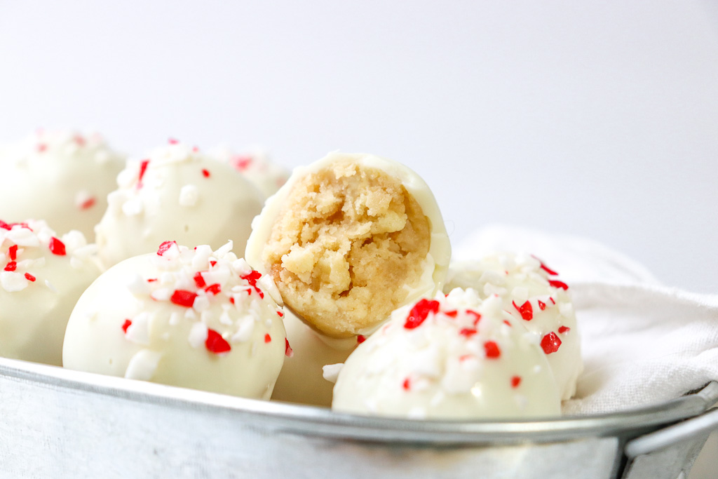 Candy Cane Cookie Truffles