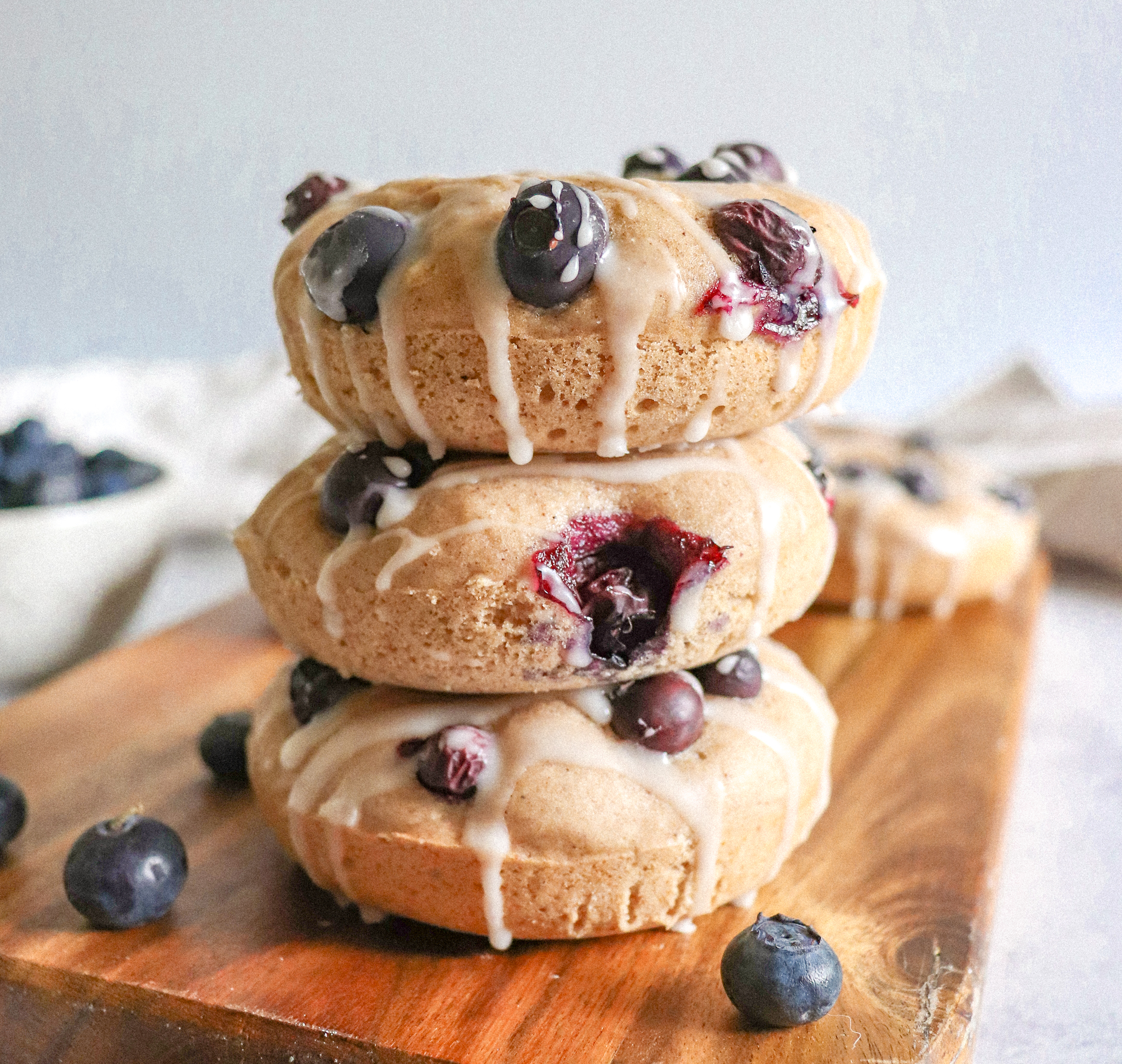 Small Batch Blueberry Baked Donuts